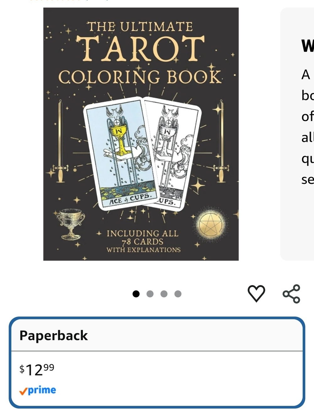 Tarot & Tequila Book and The Ultimate Tarot Coloring Book - Black & Gold Accents - Picture 8 of 9
